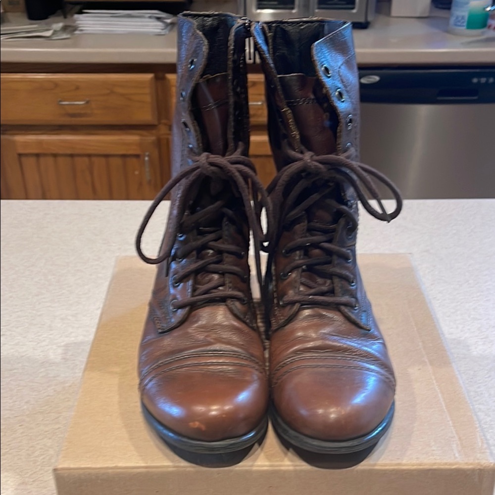 Steve Madden Brown Combat Boots
